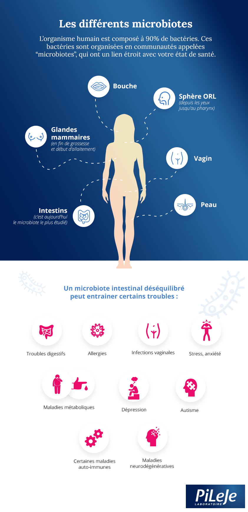 PiLeJe  Les différents microbiotes